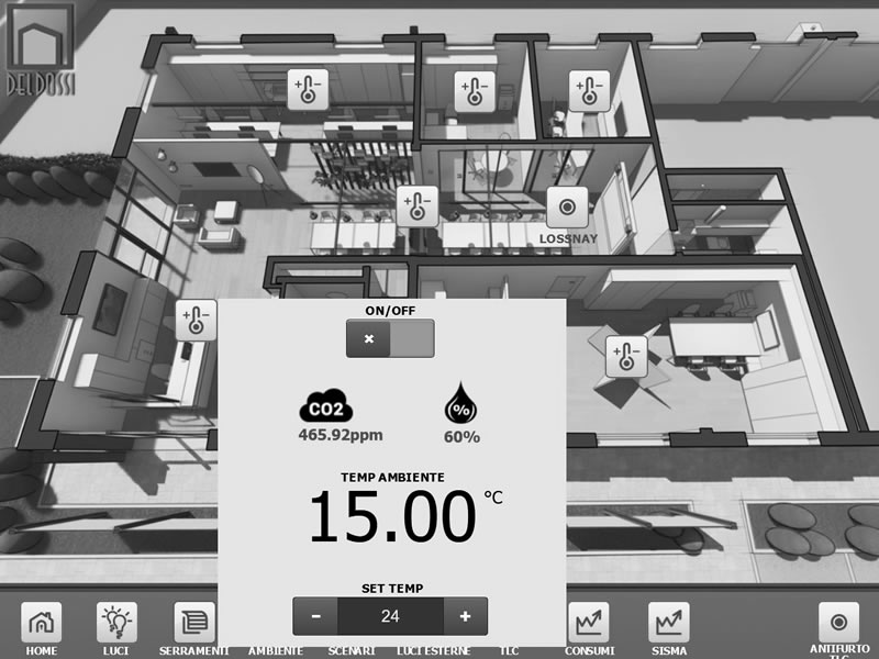 Schermata applicativo per certificazione energetica edifici